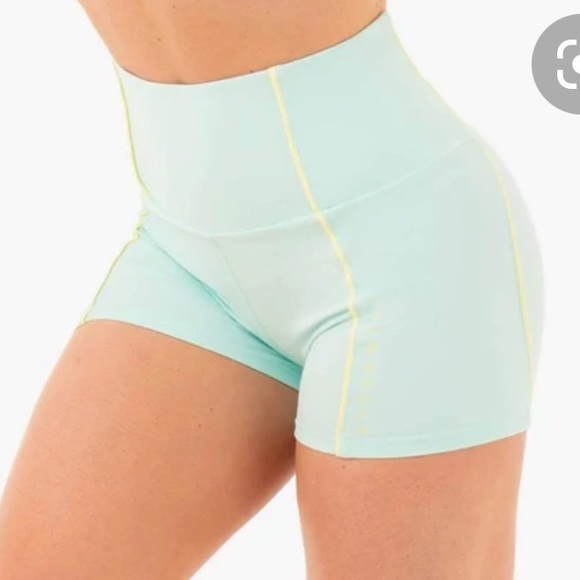 Glow High Waisted Shorts in Aquamint Size Small - Picture 1 of 3